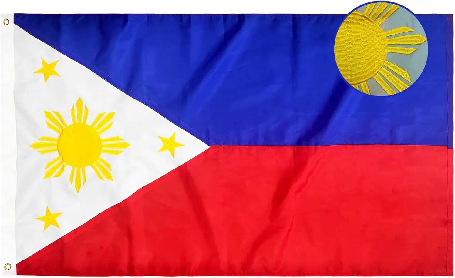 Flagnshow 100% Noly Embroider Philippines Flag