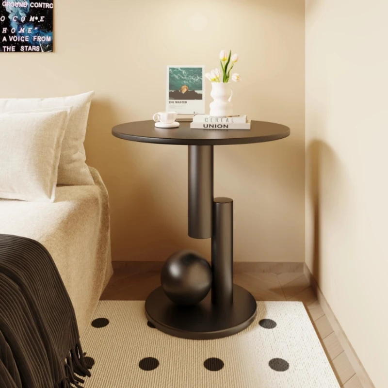 

Black bedside table household bedroom high sense light luxury bedside table simple creativity chevet de lit furniture for home