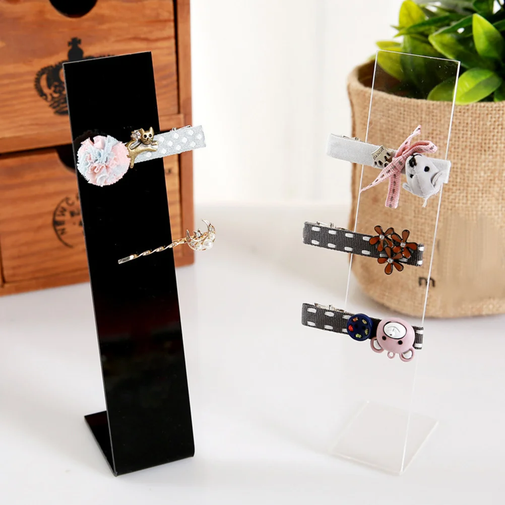 

4Pcs Acrylic Hair Clip Organizer Hairpin Display Stand Compact Storage Rack for Home Shop Boutique Hair Clip Display Stand