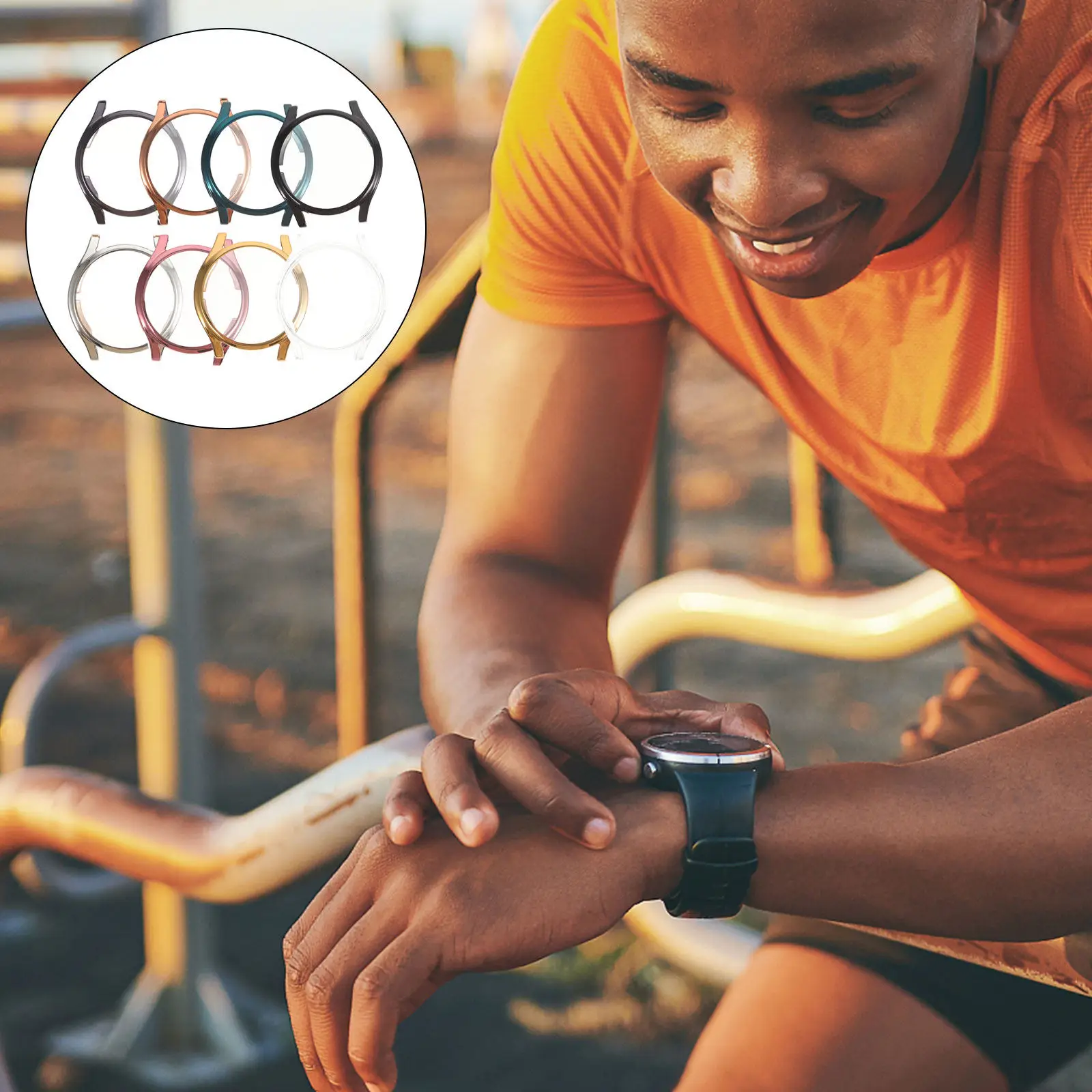 8-個の電気メッキ-tpu-保護スマートウォッチシェル、軽量、耐摩耗性、耐衝撃カバー、galaxy-watch-5-と互換性あり