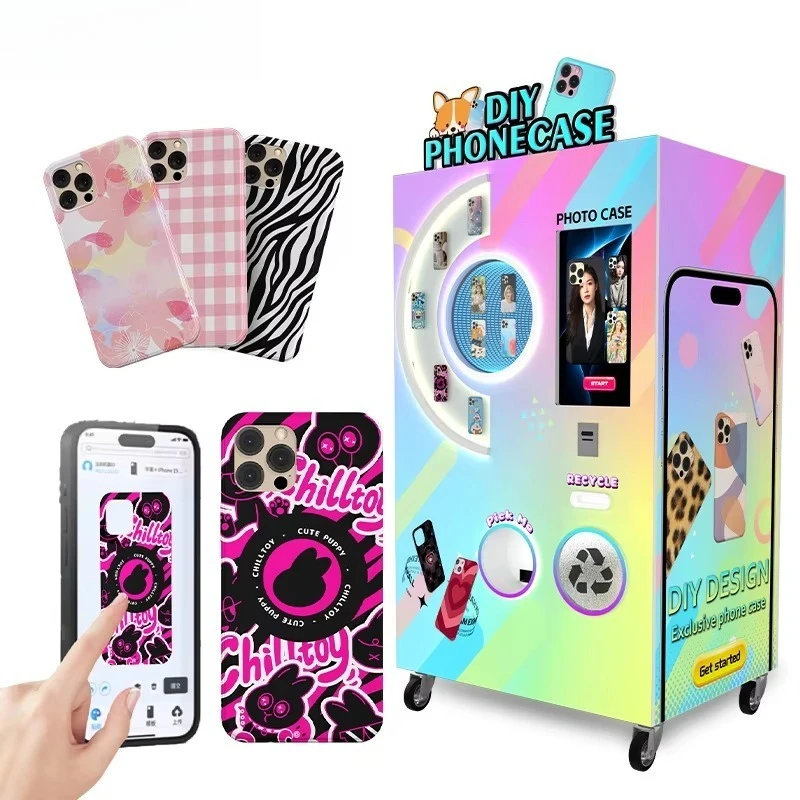 آلة بيع طباعة حافظة الهاتف DIY لمدخل الصالة الرياضية مع واجهة شاشة تعمل باللمس