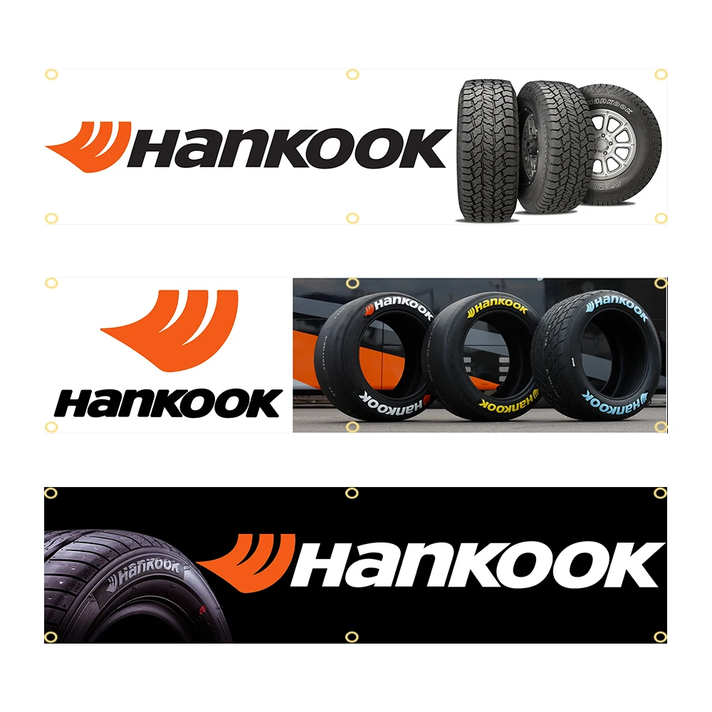 60*240 Hankooks Auto Parts Polyester Printed Banner Interior Decoration Tapestry Flag