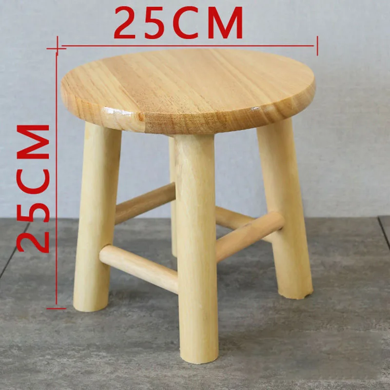 Solid Wood Small Stool Shoes-changing Stools Household Rubberwood Multi-Functional Footrest Outdoor Fishing Chair Home Furniture