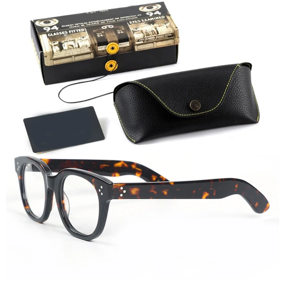 

Johnny Depp Eyeglasses Men Spectacle Frame VILDA Style Glasses Transparent Lens Brand designer Computer Male Vintage