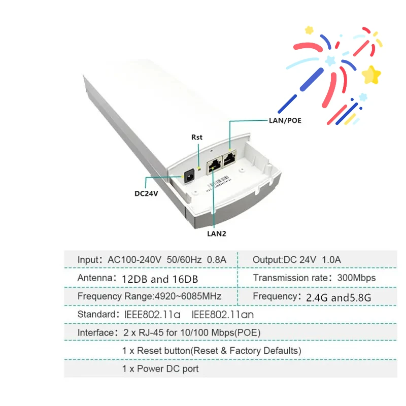 9344 7628 Chipset MINI WIFI Router Repeater Long Range 300Mbps2.4Ghz1-3Km Outdoor AP Router CPE AP Bridge Client Router repeater