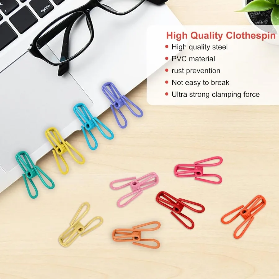 فيفينين رقاقة كليب 30 قطعة مقاطع الحقيبة المستخدمة لمقاطع الرقاقة مقاطع الحقيبة مقاطع الطعام تنظيم الملفات المكتبية أو المدرسية حبل الغسيل Holde