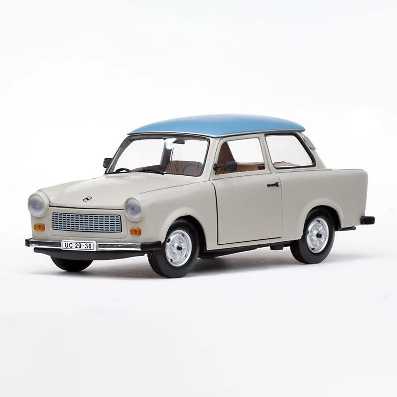 Sunstar Diecast 1/18 Scale Trabant 601 DELUXE Simulation Alloy Car Model Static Display Collectible Gift Toy Souvenir Decration