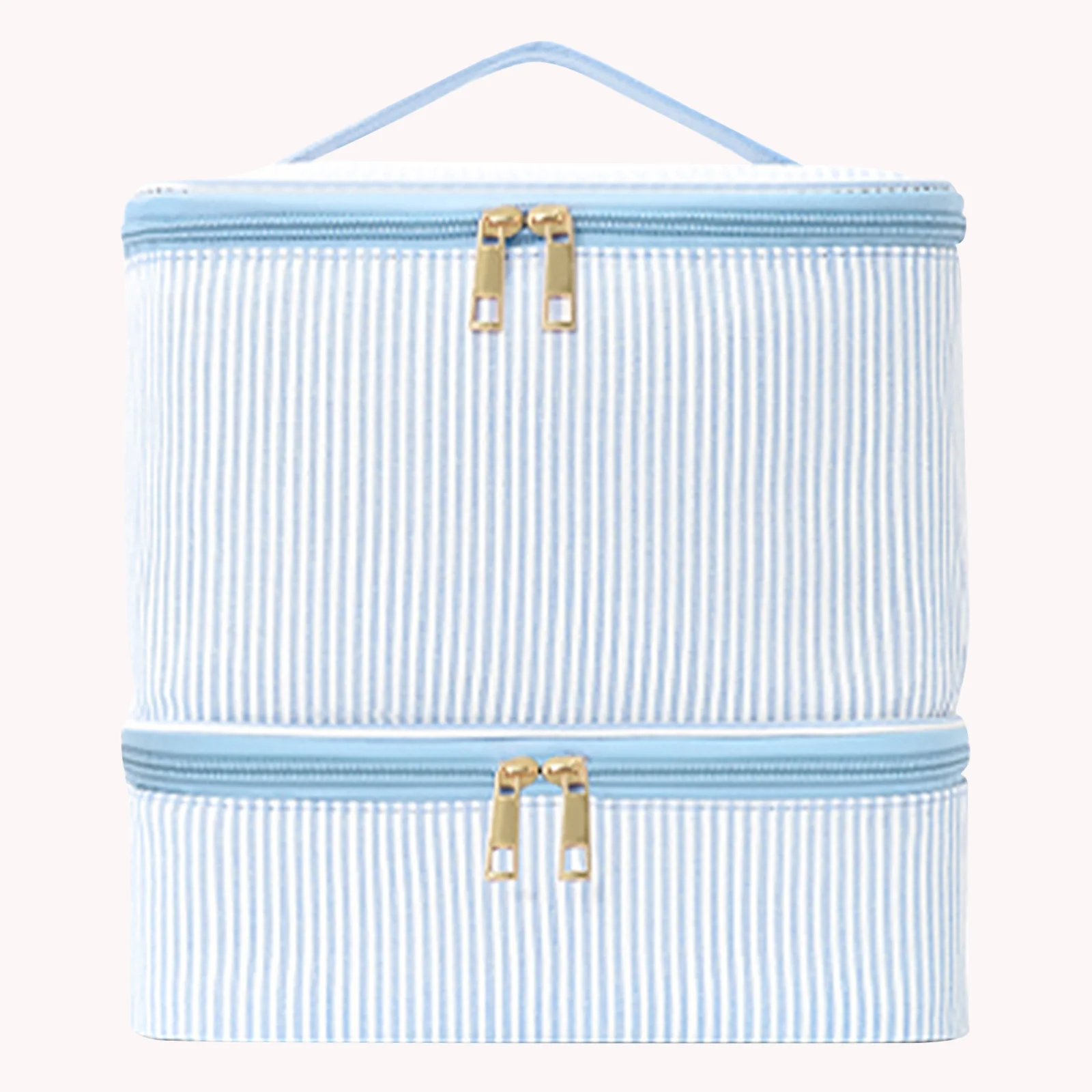 

Double Layer Pu Leather Nail Polish Storage Bag with Handles Travel Carrying Case Box for Women Manicure Supplies