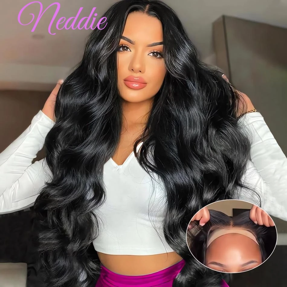 Lace Frontal Wig 100% Natural 40 Inch Body Wave Human Hair Glueless Brazilian PrePlucked Wigs For Women Choice Wavy Cheap Wig