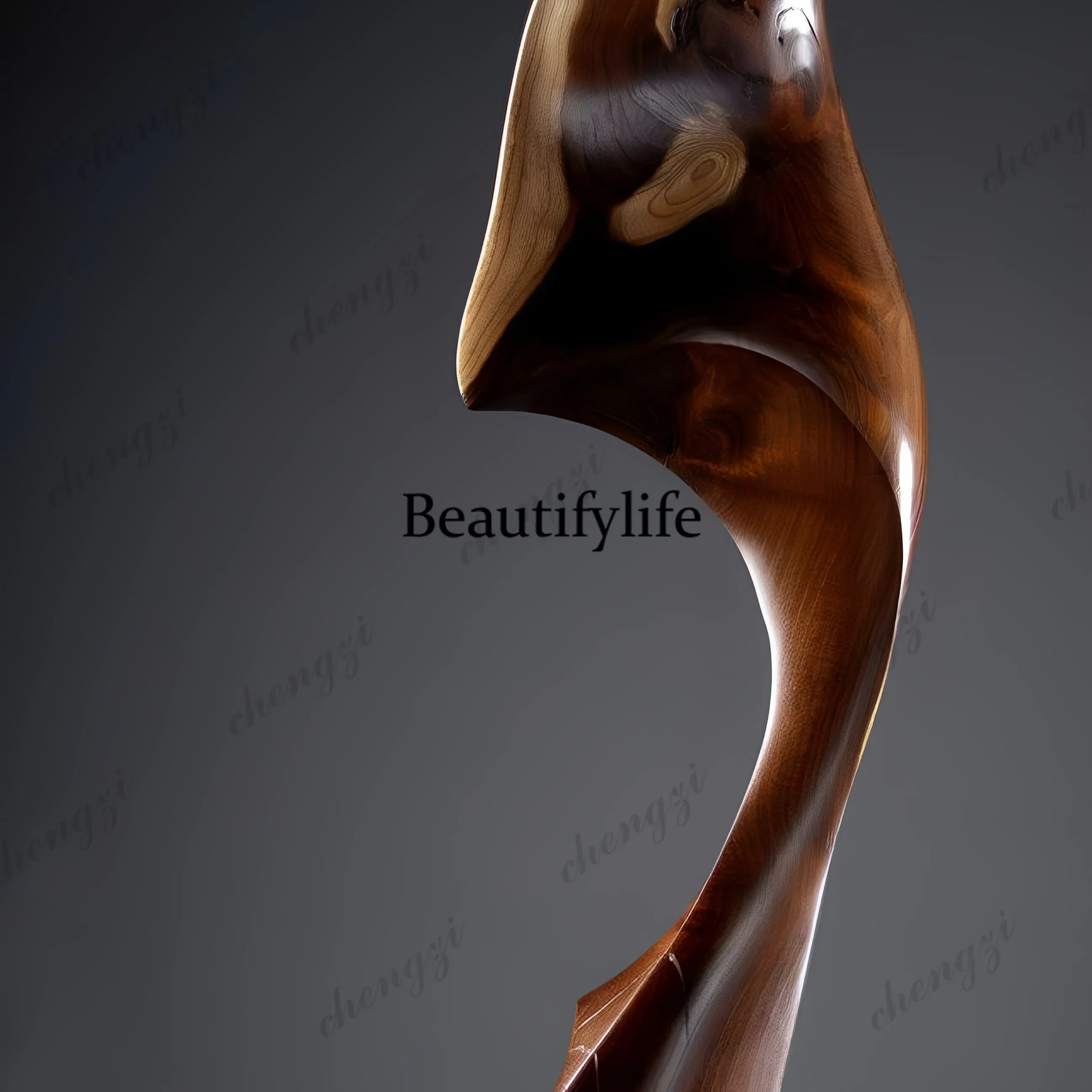 NQ52 Log three-dimensional carving ornament creative abstract sculpture artwork Song-style aesthetics entrance soft decoration