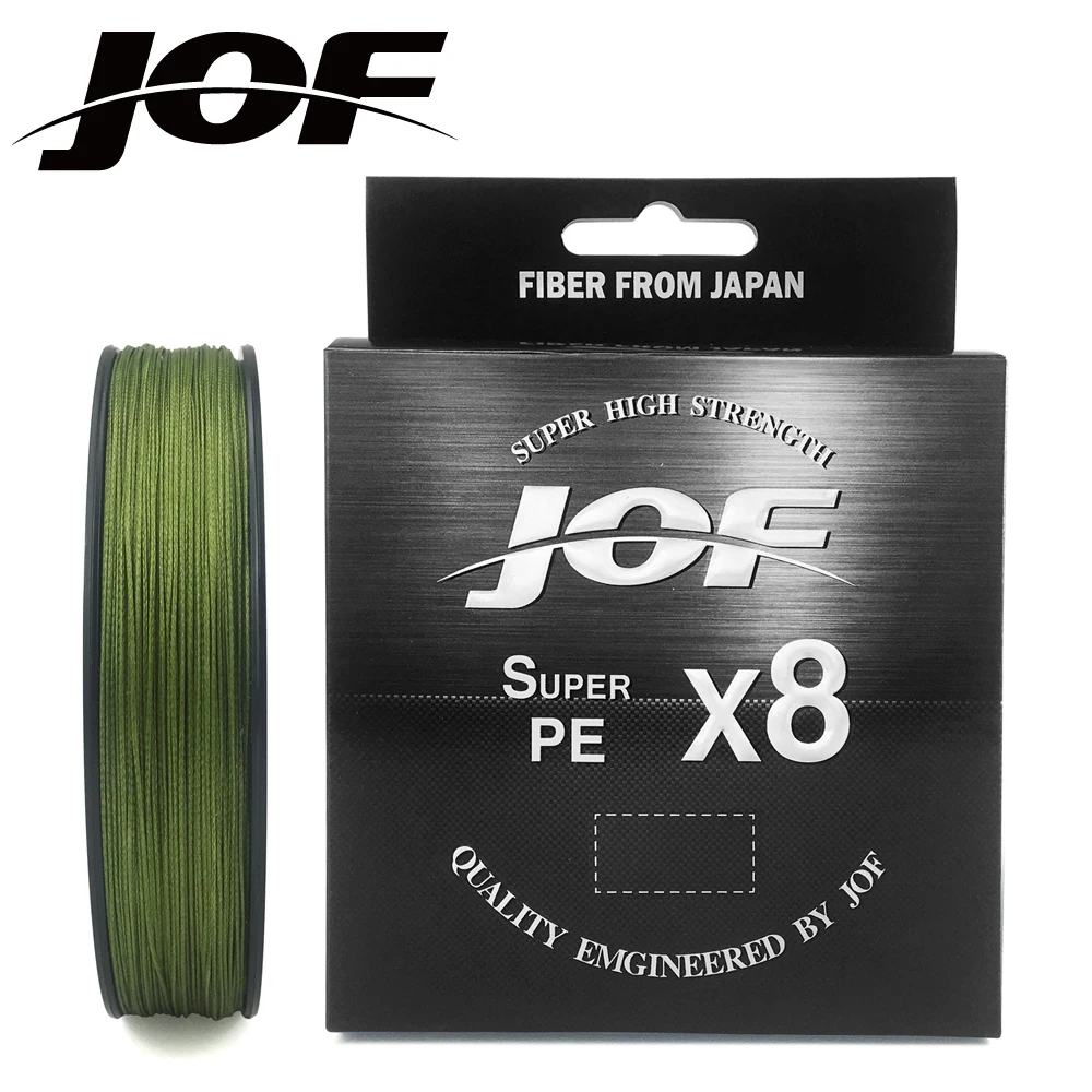 JOF X8 Strands Braided PE Fishing Line 150M 300M Strong Braided Fishing Line Multifilament PE Line 15-100LB