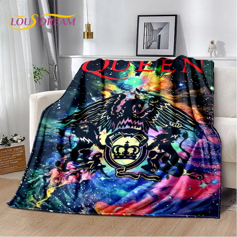 

Freddie Mercury Queen-Rock-Band Soft Plush Blanket,Flannel Blanket Throw Blanket for Living Room Bedroom Bed Sofa Picnic Cover