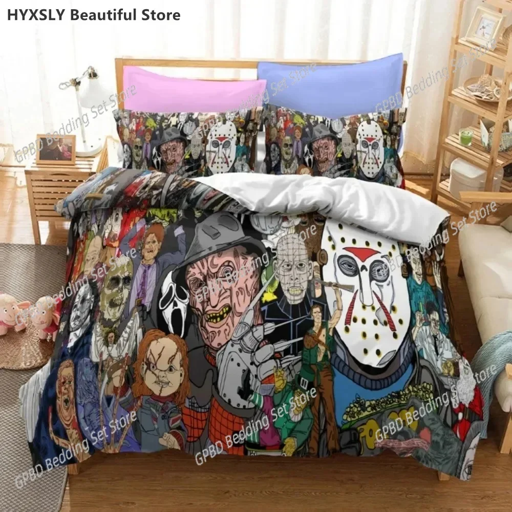 

Cult of Chucky Horror Movie Bedding Set Bedroom Soft Modern Bedspreads Comefortable Kids Duvet Cover Quilt Cover And Pillowcase