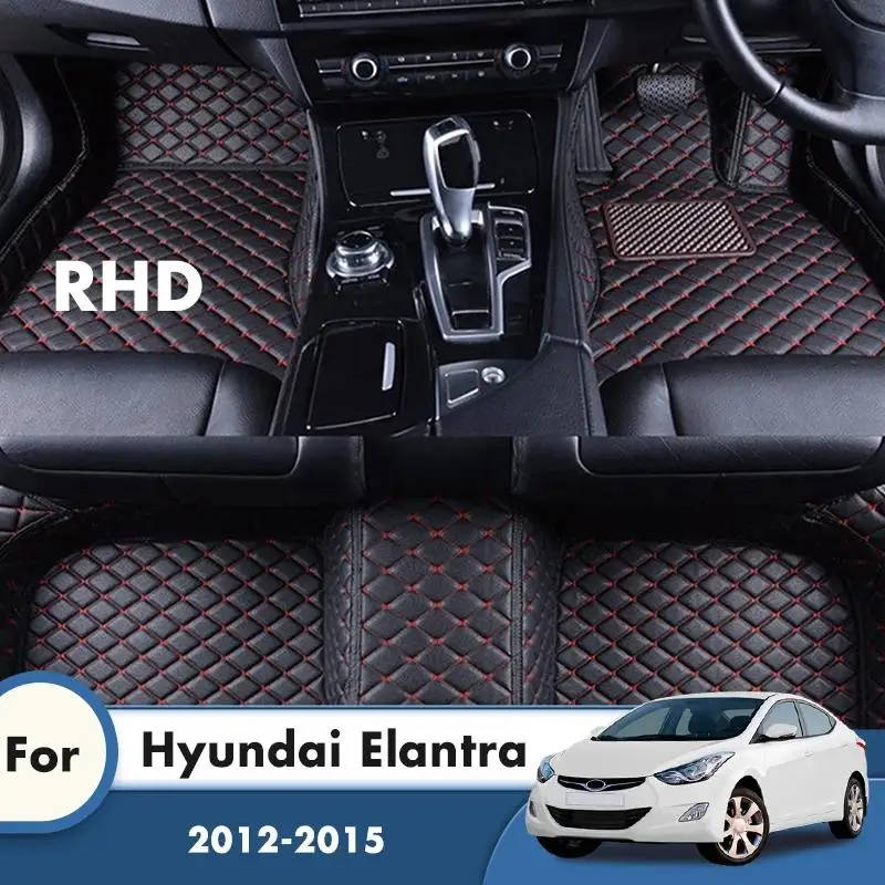 

Автомобильные коврики для Hyundai Elantra 2015, 2014, 2013, 2012 годов выпуска, на правый руль, из натуральной кожи, на заказ, аксессуары для интерьера автомобиля