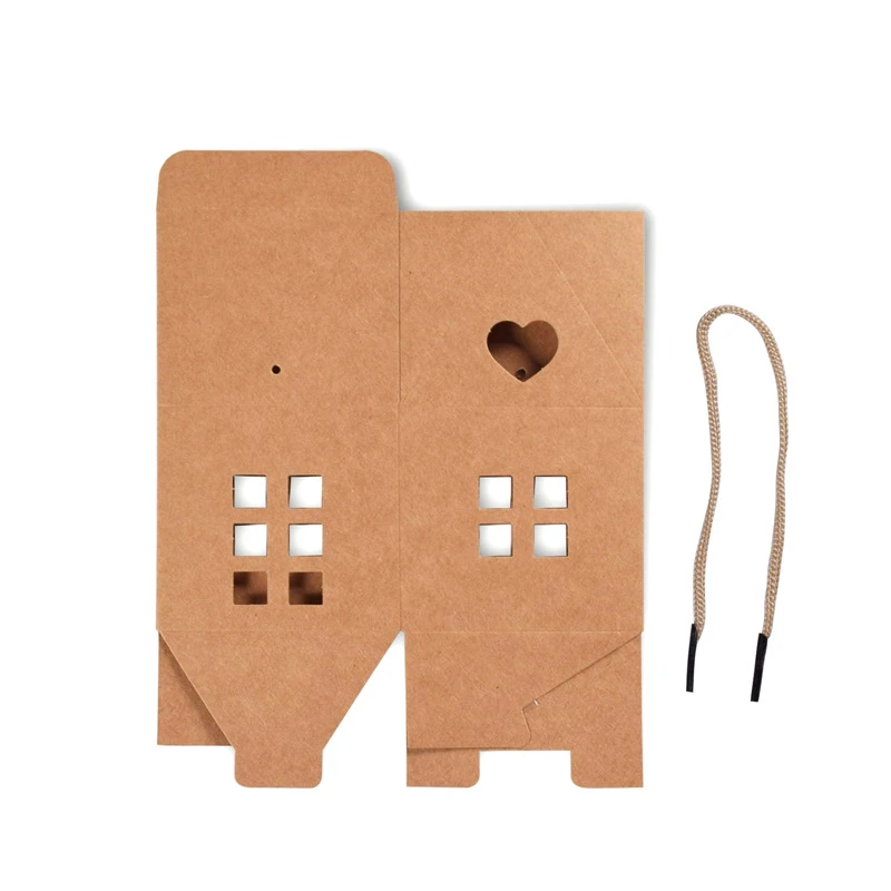 5/10/20/30/50/100Pcs Christmas House Shape Candy Boxes Home Party Supplies Wedding Cookie Candy Kids Gifts Packaging Box