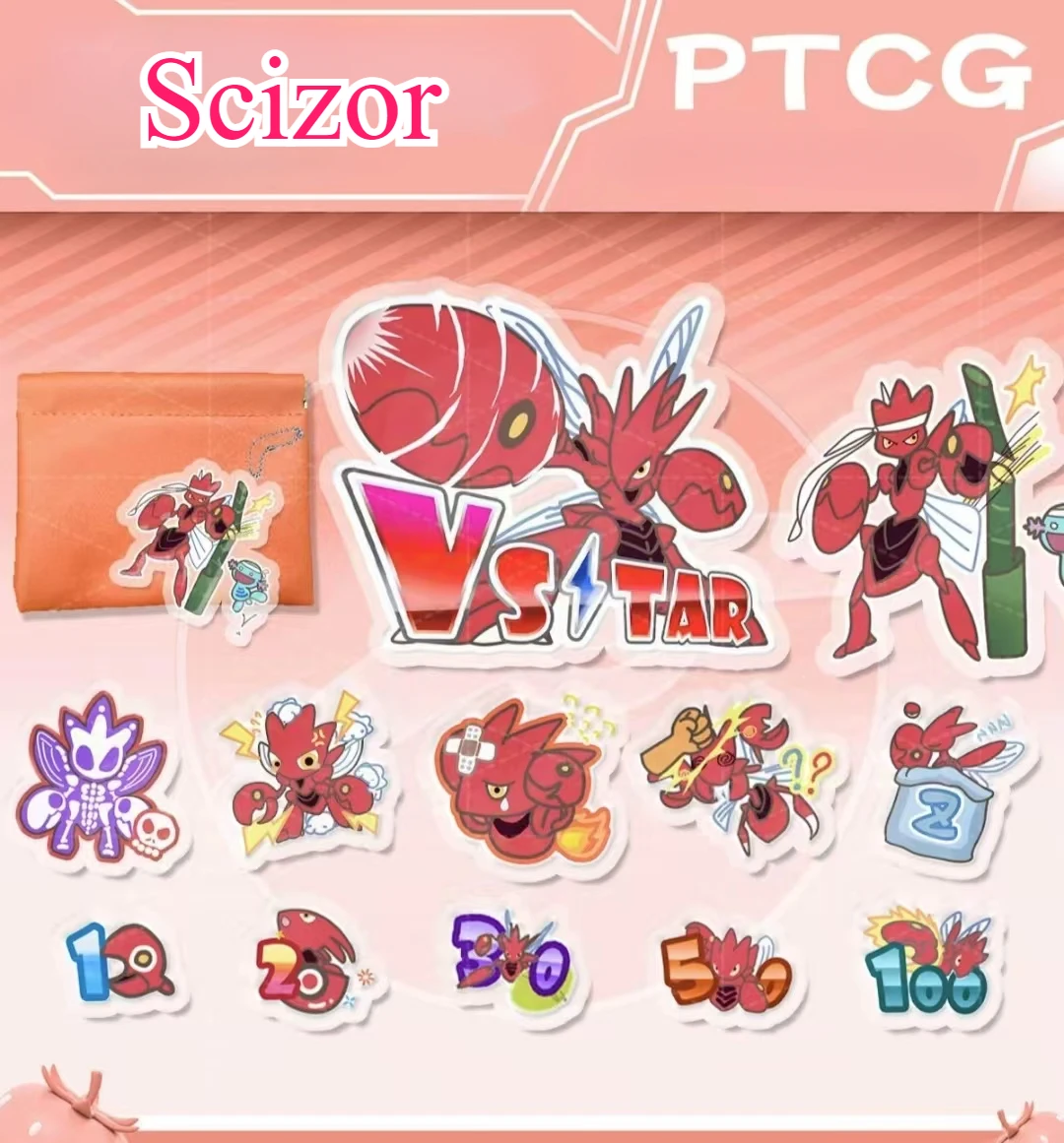 

PTCG Pokemon Match Scoring Damage Counter Damage Indicator Scizor Used Board Vstar Borad Role-playing Game Gift Toy Wave 65