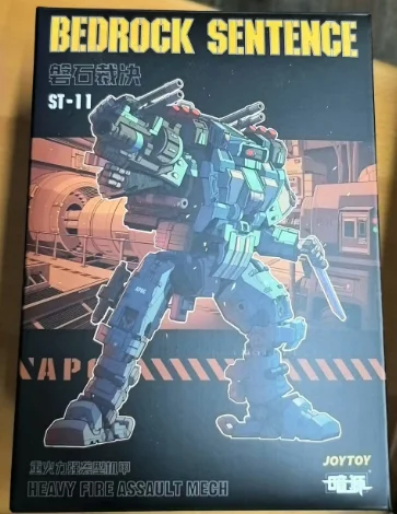 

【FS】Фигурки JOYTOY в масштабе 1/25, серия APOC, модель тяжелого огнеметного меха Bedrock Sentence, игрушка-подарок