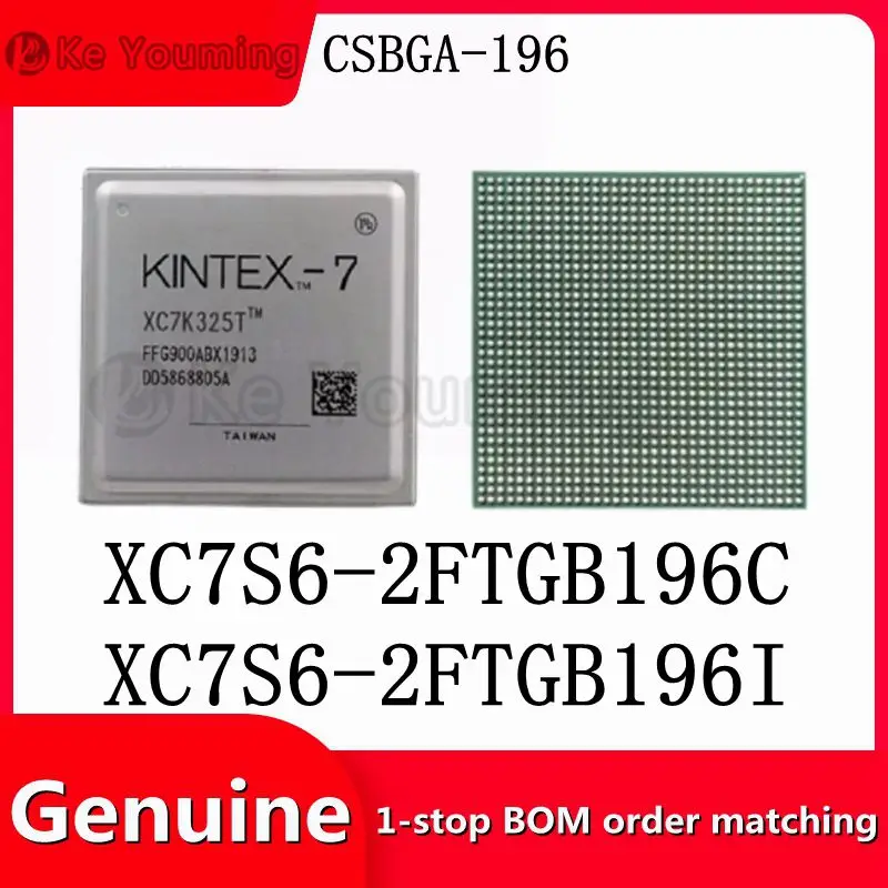 Integrated Circuit IC Embedded System-on-Chip, XC7S6-2FTGB196C, XC7S6-2FTGB196I, CSBGA-196, 1Pc