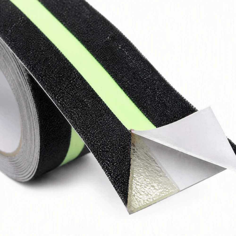 Strong Adhesive Glow In The Dark Tape 2 Inch Width 16.4 Feet Length Non-Slip Grip Tape Anti-Slip Traction Tape Basement Steps