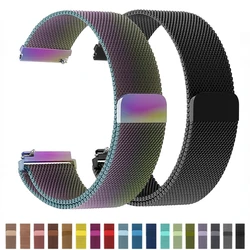 22Mm 20Mm Milanese Band Voor Samsung Horloge 4/5/6/5 Pro/Amazfit Gts/Gtr Metalen Armband Armband Huawei Horloge 3/4/Gt3/2 Pro Riem