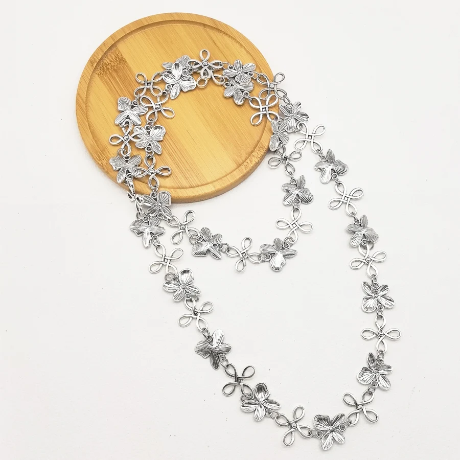 1Meter  1Lot  Antiquqe Style Metal Tone Jewelry Necklace  Key Chain Jewelry Accessory  24*3MM  30658-005C