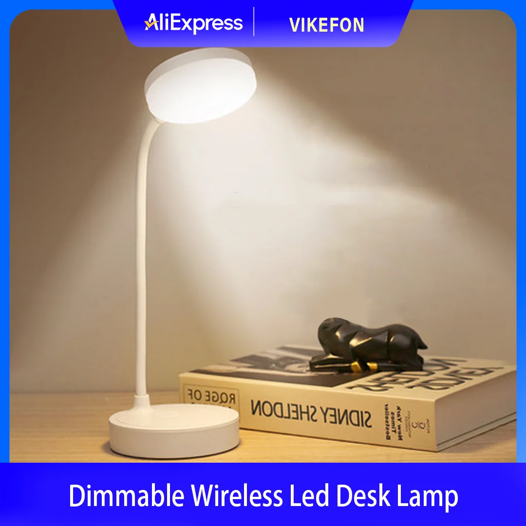 LED Table Lamps 3Levels Dimmable Wireless Led Desk Lamp Touch Night Light USB Rechargeable Touch Lamp For Room Study Office
