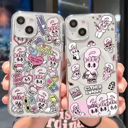 Cute Cartoon Esthers Bunny Magsafe Magnetic Phone Case for iPhone 16 15 14 13 12 11 8 7 Plus Pro Max X XR XSMax Soft Tpu Cover