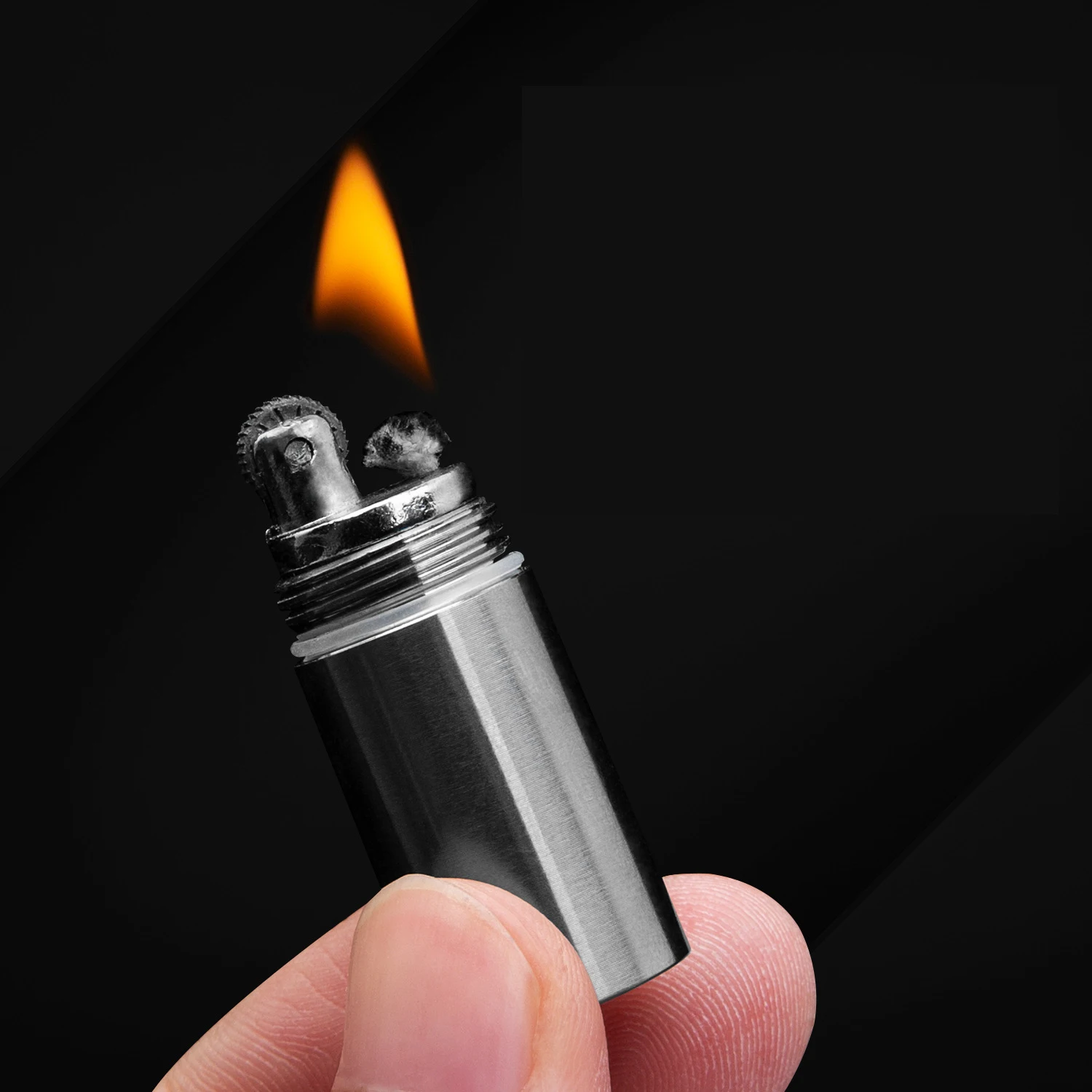 Outdoor EDC Gadgets Titanium Shell Small Lighter Mini Keychain Kerosene Lighter