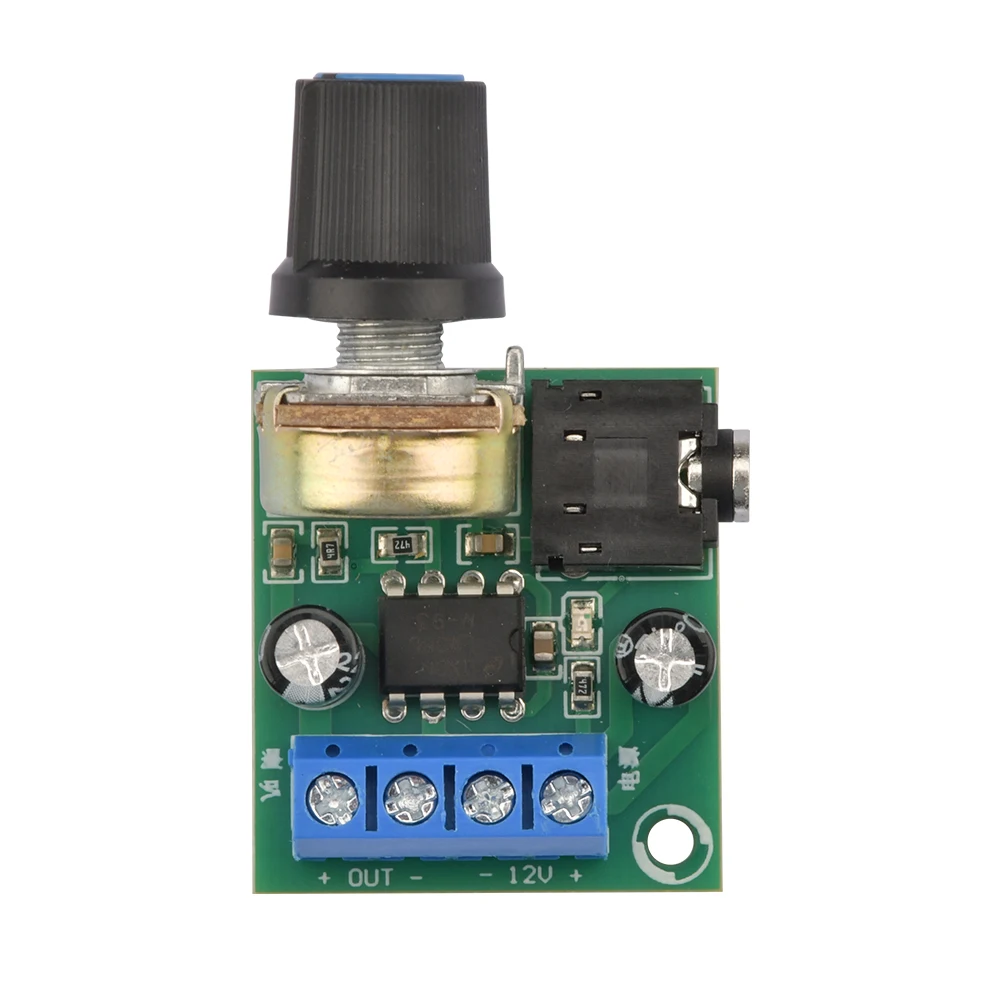 Placa amplificadora de Audio LM386, módulo de miniamperios con Control de volumen ajustable, 3,5mm, DC 3-12V, 10W, 1 unidad