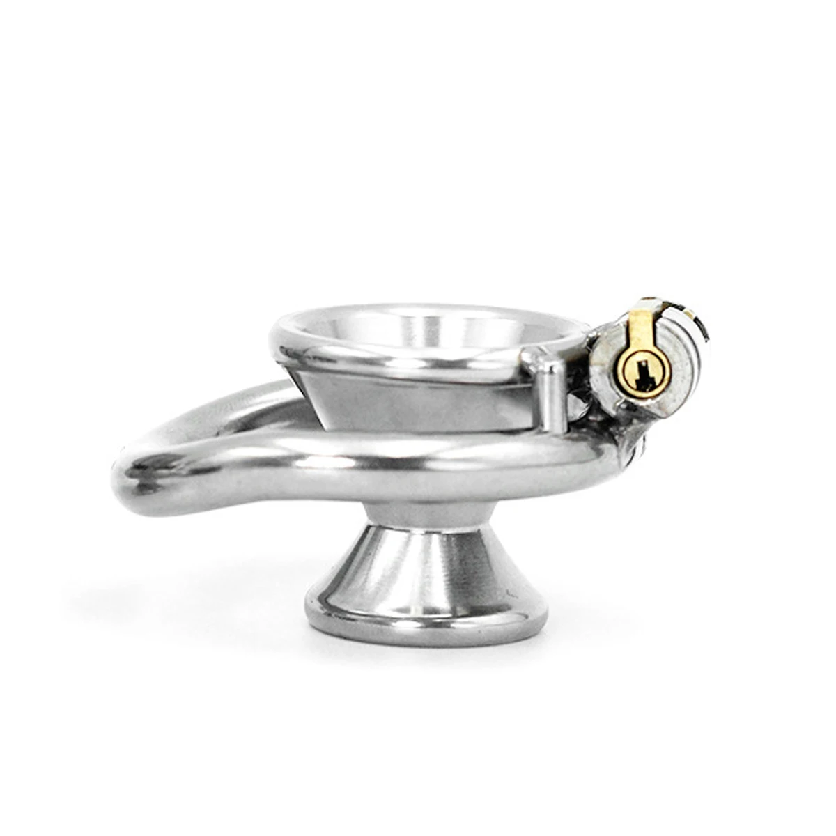New Metal Small Button Inverted Sissy Male Chastity Cage Cock Ring Penis Lock Bondage Slave Man Sex Toy Anti-Cheating For Men - view 5