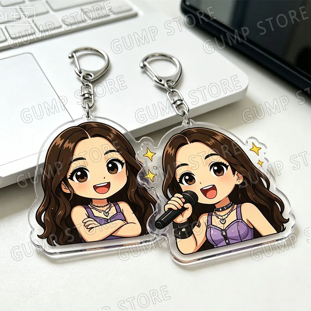 Cute Singer Chibis Keychains for Accessories The Cure Drop Dead Vampire Drivers License Key Chains Jewelry Keyrings Fans Gifts