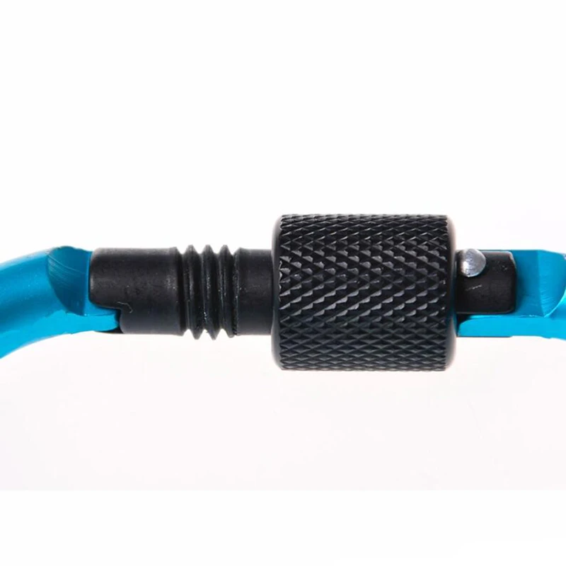 حلقة تسلق كليب مع بوابة المسمار 2 قطعة Carabiners المشي لمسافات طويلة كليب مع 7.5 مللي متر قطر قضيب ألومنيوم EDC معدات التخييم في الهواء الطلق هوك