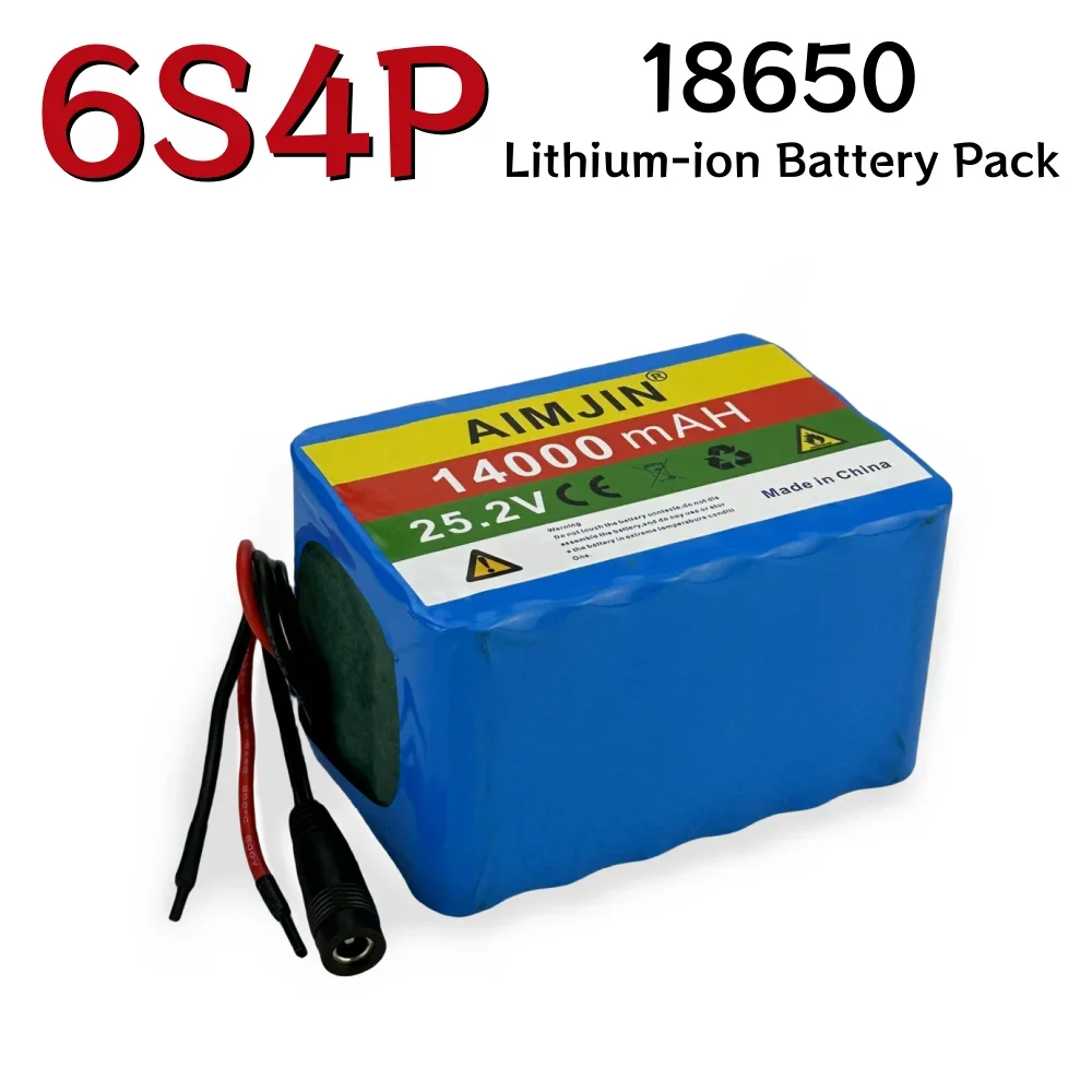 18650 6S4P بطارية ليثيوم 25.2 فولت 14000 مللي أمبير بطارية قابلة للشحن مناسبة لمختلف الأجهزة الإلكترونية ونقل ديفي