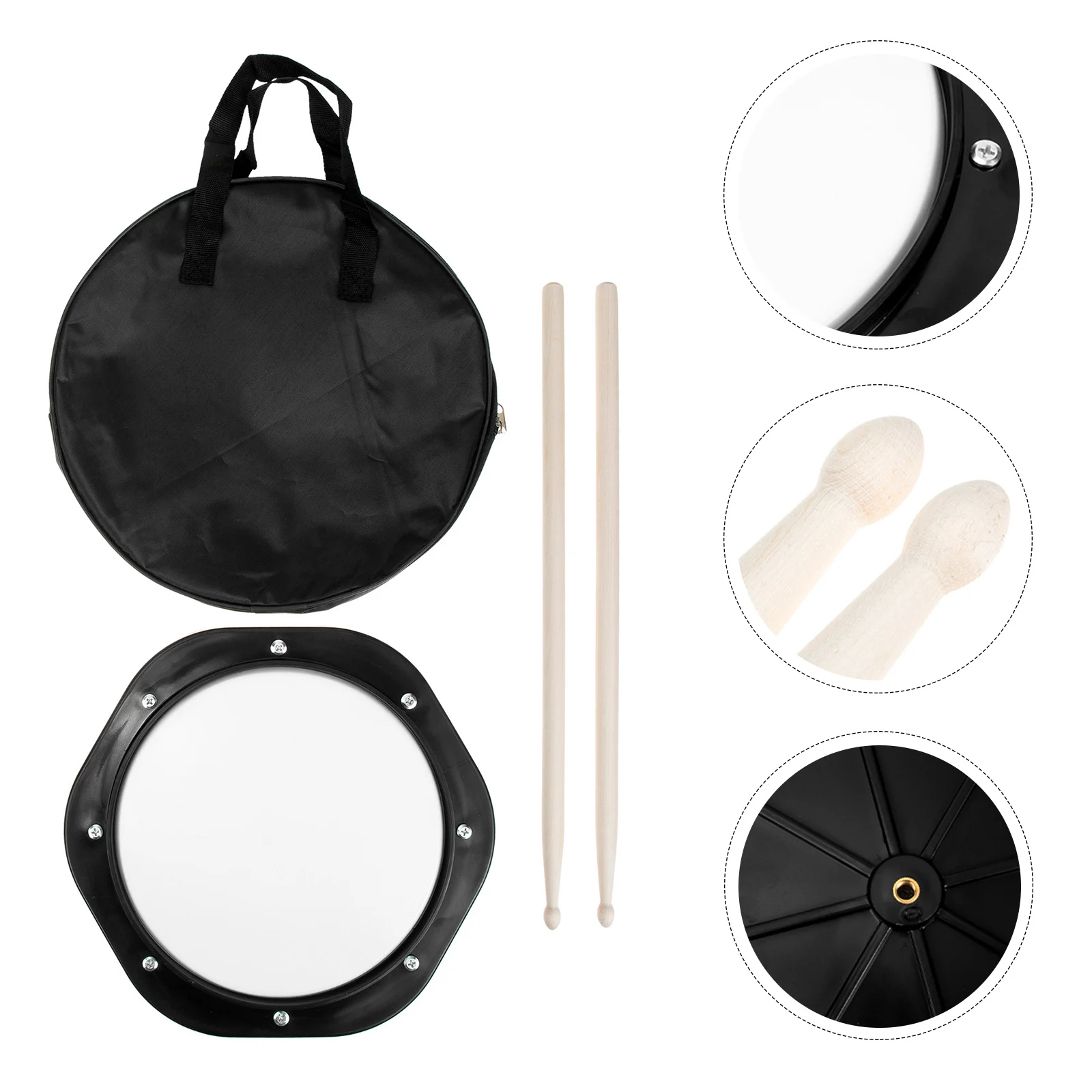 

Percussion Drum Drummermat Metronome Accessory Practice Drums Nylon Pad Stand Kit
