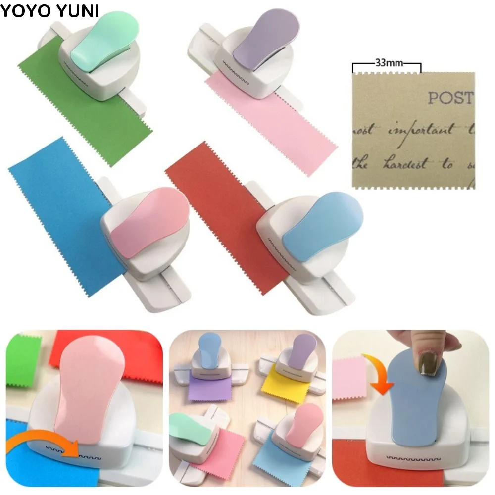 Labor Saving Stamp Border Punch DIY Creative Embossing Machine Paper Cutting Handmade Toothed Puncher Embosser for Card