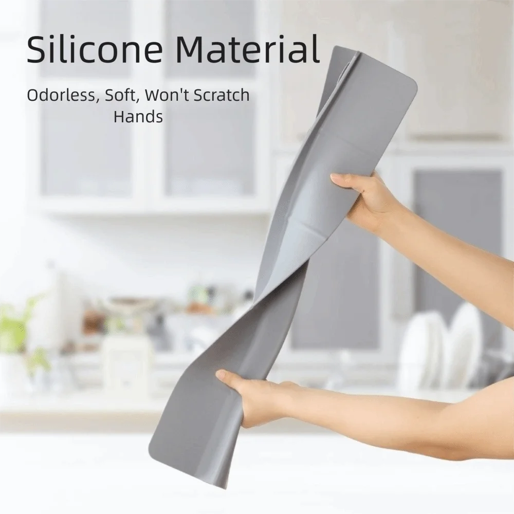 

Силиконовая силиконовая перегородка для раковины, конструкция на присоске, маслостойкая маслостойкая перегородка, водонепроницаемая гибкая перегородка для воды