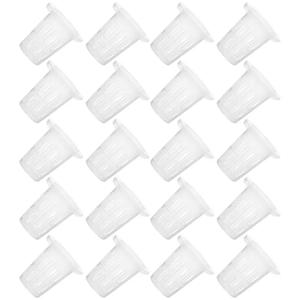

100 Pcs Planting Basket Hydroponic Net Pots Mesh Cups Garden Containers Nursery Bucket Starter Pots Balcony Planters