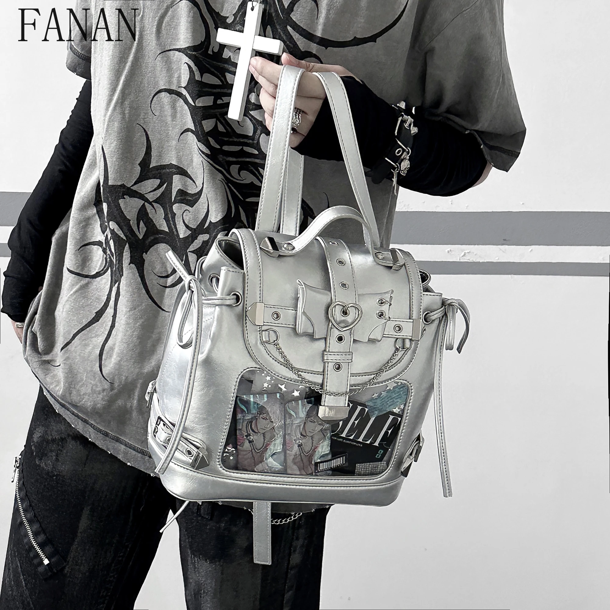 

Осенне-зимние рюкзаки для девочек, кавайные сумки в стиле Лолиты для женщин, ручная сумка через плечо в японском стиле, модный повседневный рюкзак