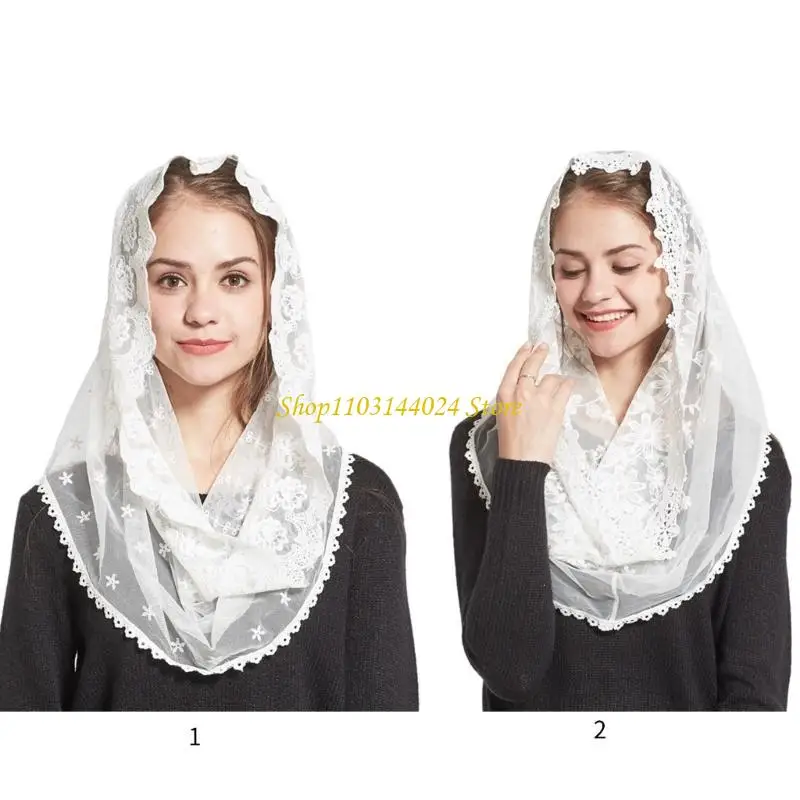 

N5KE Кружевная бандана для девочек-подростков, прозрачные платки для волос с завязками на спине, белый цвет, дышащие тюрбаны для