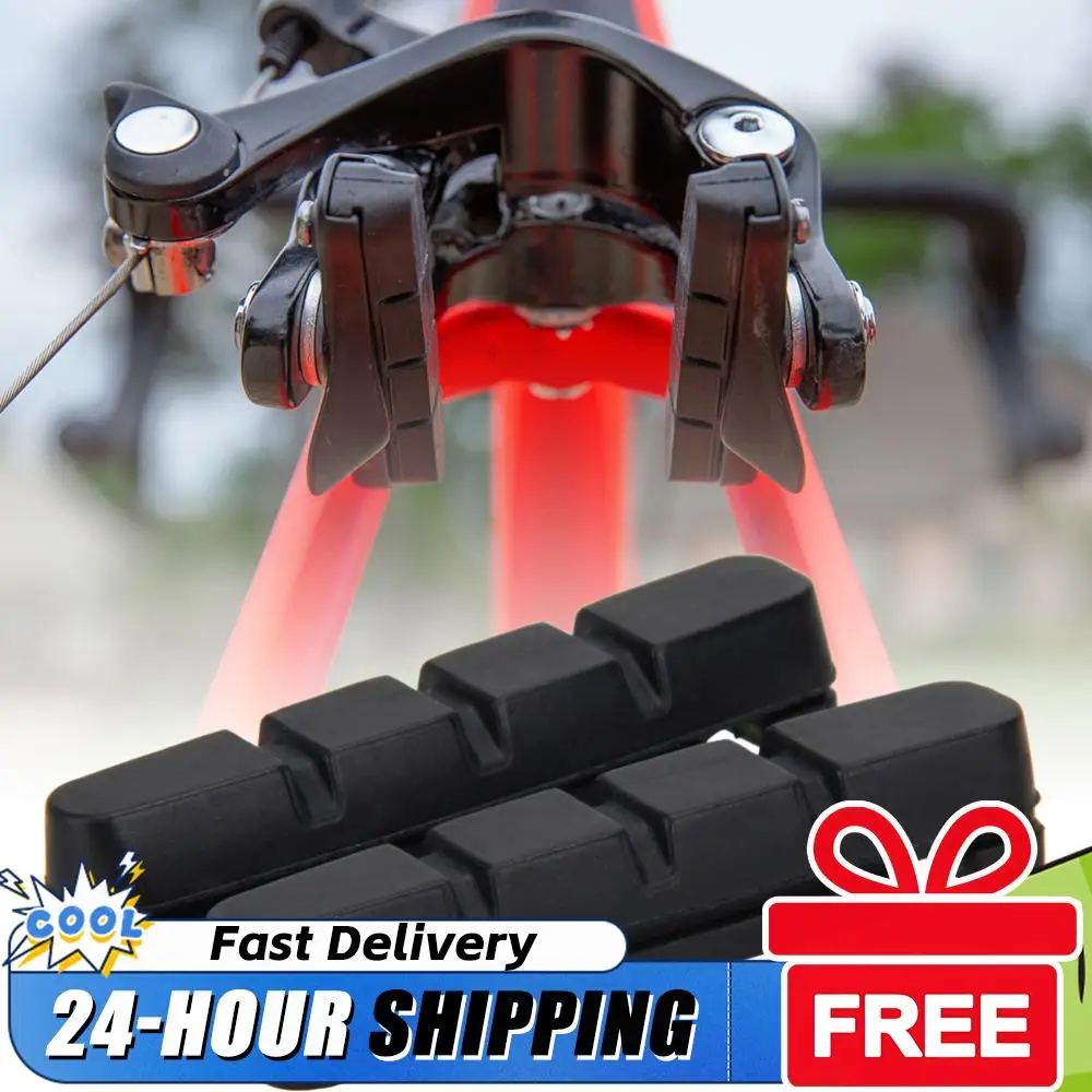 1 Pair Bicycles C Clamp Brake Pads Aluminum Alloy 450TCR Road Bike Shoes Blocks Rubber Pad for Outdoor Cycling