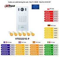 Dahua VTO3221E-P PoE(802.3af) IP Villa doorbell ,password code unlock DoorPhone, Video Intercom, call to phone app,SIP firmware