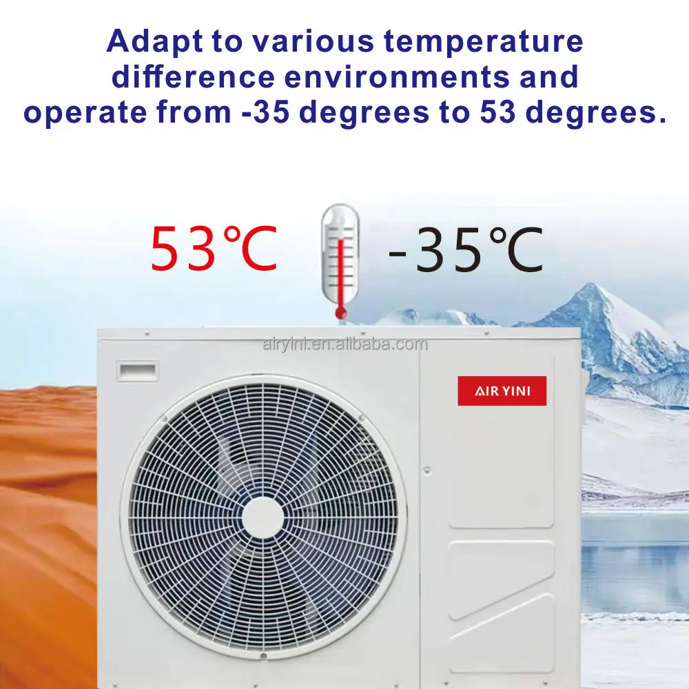 EU Smart Solar A+++ Monoblock EVI DC Inverter Heat Pump DC Inverter Mono Block Pump Thermodynamic Water Heater for House Heating