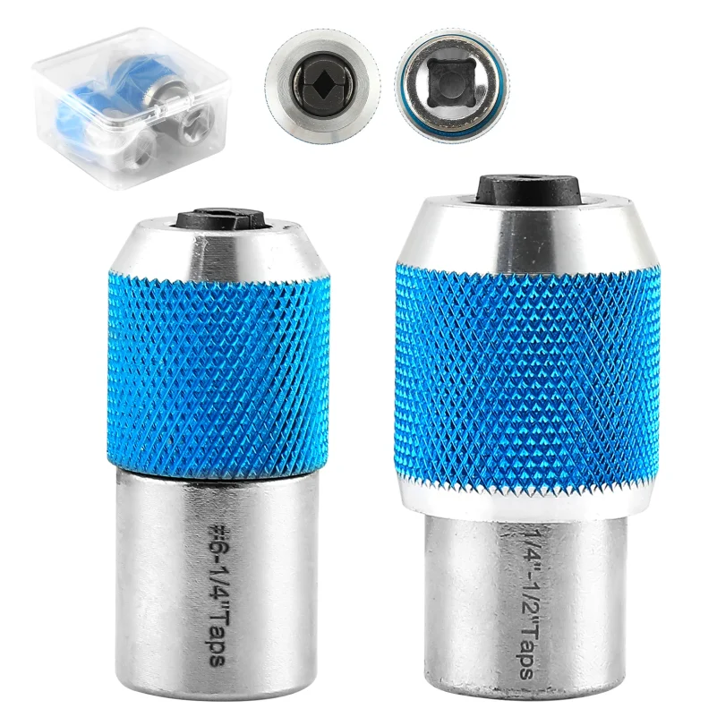 

Tap Socket Set, 2PCS Tap Extractor Tool,Tap Sockets with a 3/8" Socket Adapter, Suitable for Taps, Reamers, Screw Extractors