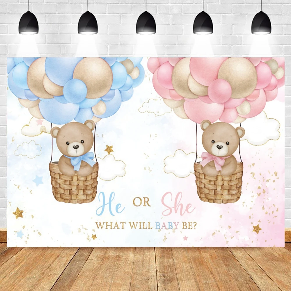 Fondo de revelación de género para niño o niña, cartel de decoración para fiesta de cumpleaños, Photozone