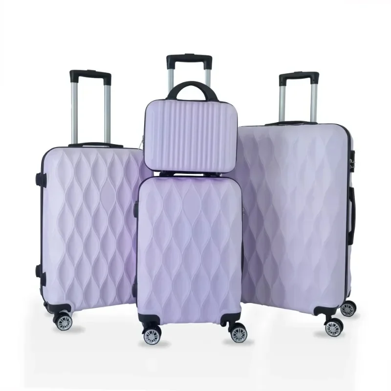 4 Piece Luggage Sets14/20/24/28 Inch Suitcase Password Trolley Case Male and Female Luggage Travel Wheeled Suitcase Trip Cabin