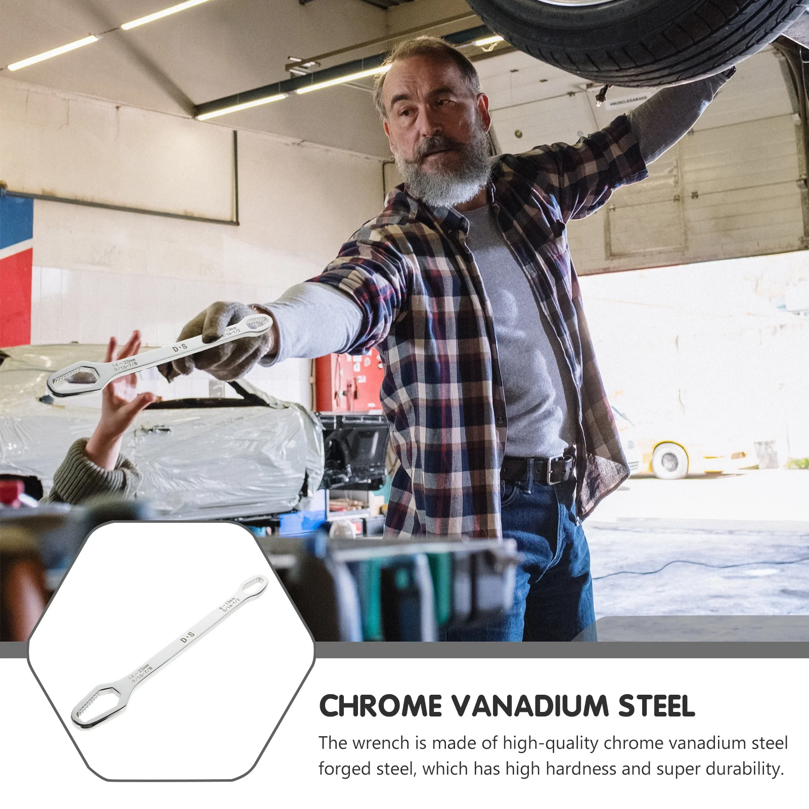 

Self-Tightening Wrench Adjustable Universal Spanner Double Ended Chrome Vanadium Steel Tool For Home Repair Hand Tools