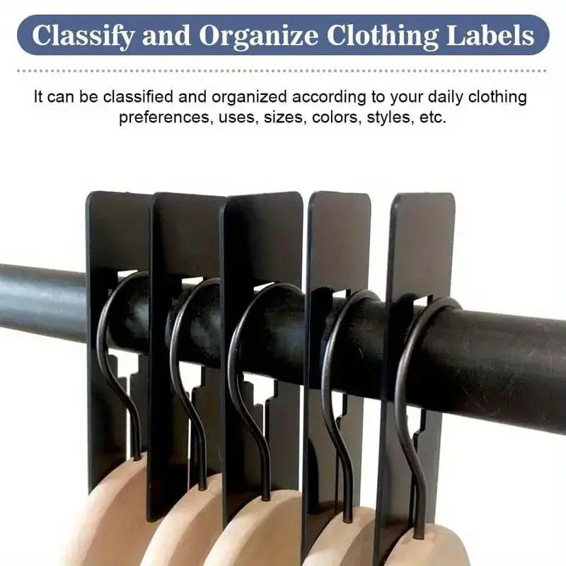 Closet Clothing Size Dividers Reusable Hangers Dividers Organizers Garment Sorting For Clothing Store Separators Rack -10pcs