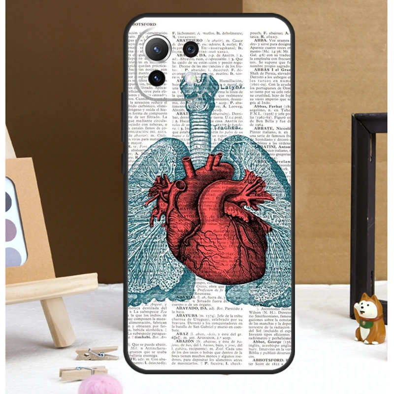 Medical Human Anatomy Case For POCO X6 Pro M6 X3 X4 X5 F3 F5 M5s Xiaomi 13 14 Ultra 12 Lite 11T 12T 13T Pro Cover