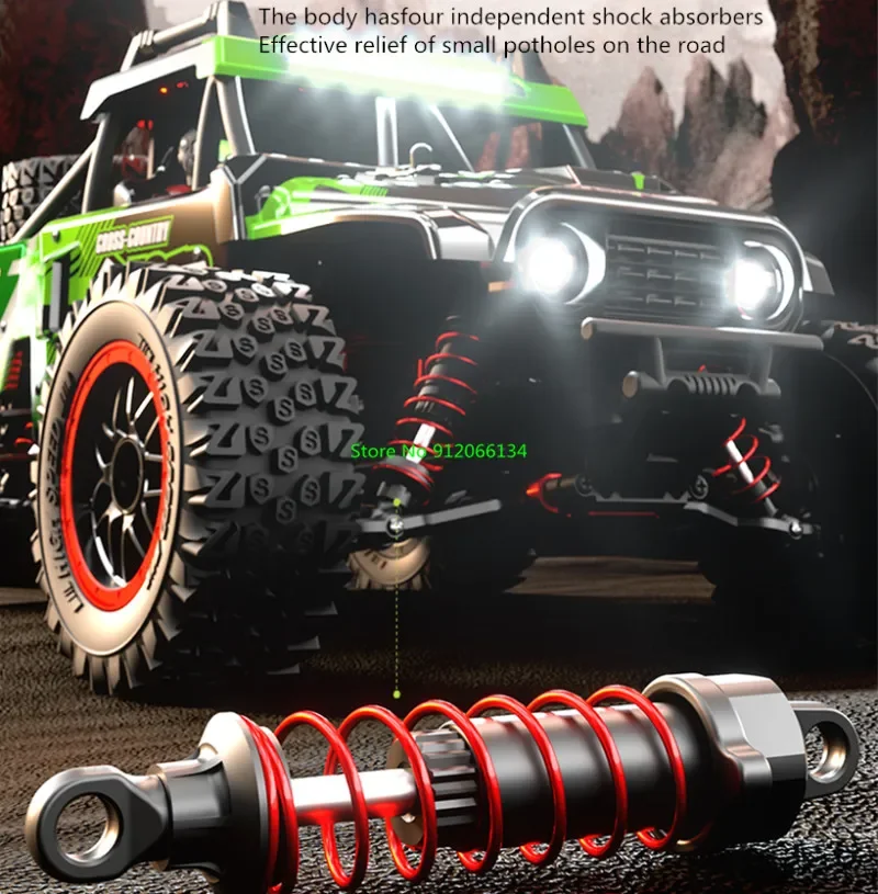 80 กม./ชม.Brushless 4WD Off Road Crawler รีโมทคอนโทรลของเล่นรถ 1:14 80 กม./ชม.อิสระ Suspension LED Rc รถรถบรรทุกรุ่น