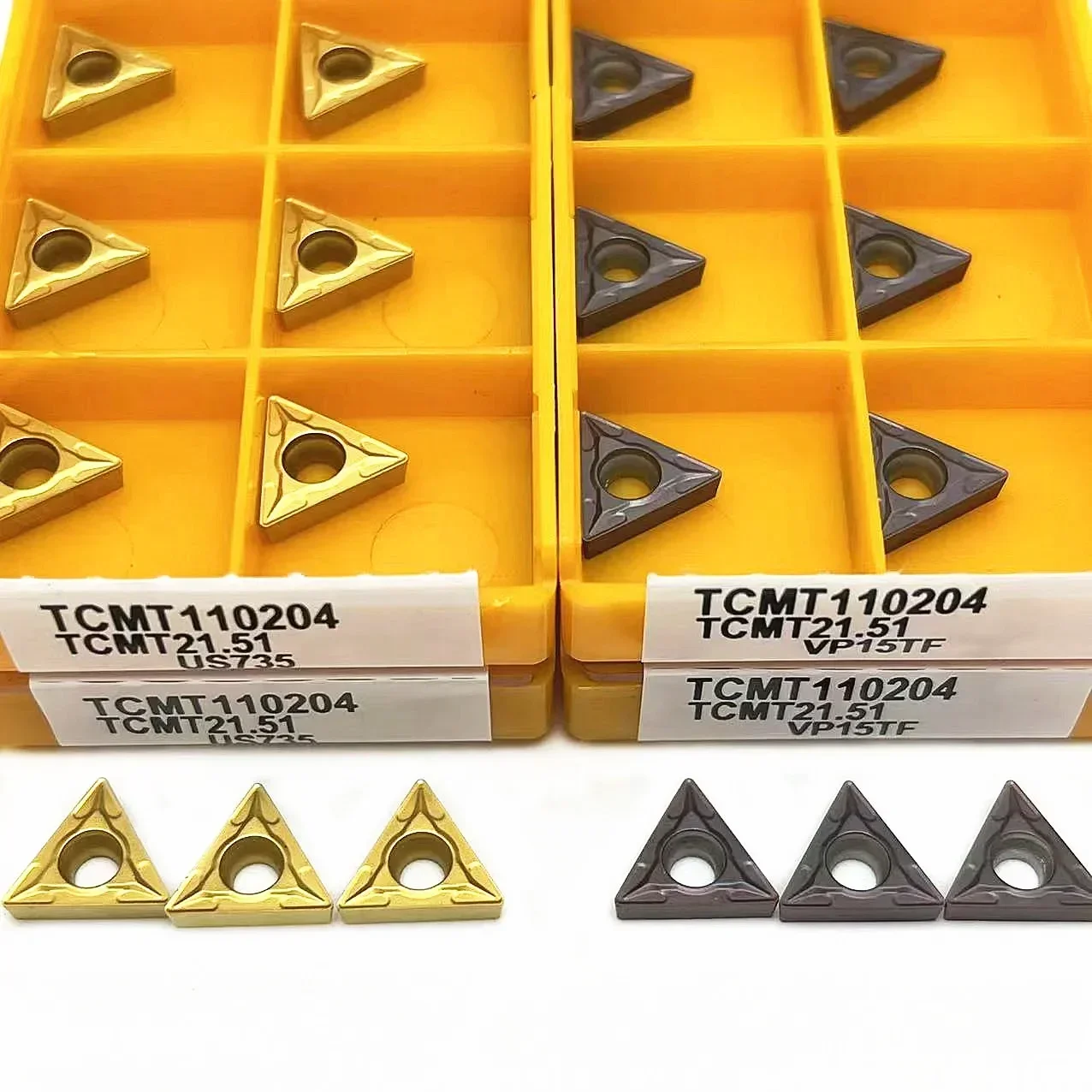 10pcs/box TCMT110204 VP15TF UE6020 US735 Carbide Tools Internal Milling Cutter TCMT 110204 CNC Insert Lathe Metal Turning Tool view 4